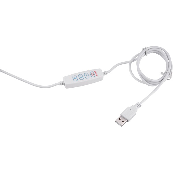 nagyító LED lámpa, asztali, Fehér, 7 W COB, 2400 Lm, 5× nagyítás; mechanikusan állítható rögzítés, USB töltőkábel