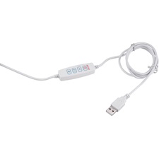 nagyító LED lámpa, asztali, Fehér, 7 W COB, 2400 Lm, 5× nagyítás; mechanikusan állítható rögzítés, USB töltőkábel