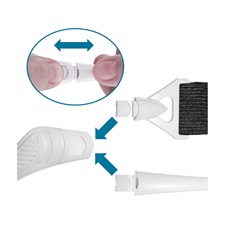 nagyító LED lámpa, szemüveg, 3,5× nagyítás; műanyag ház, USB tölthető akku