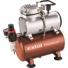 olajmentes légkompresszor, 230V/150W, 6 bar, 23 l/perc, 3l tank, airbrush festéshez is használható