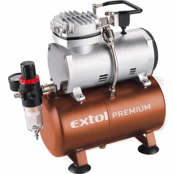 olajmentes légkompresszor, 230V/150W, 6 bar, 23 l/perc, 3l tank, airbrush festéshez is használható