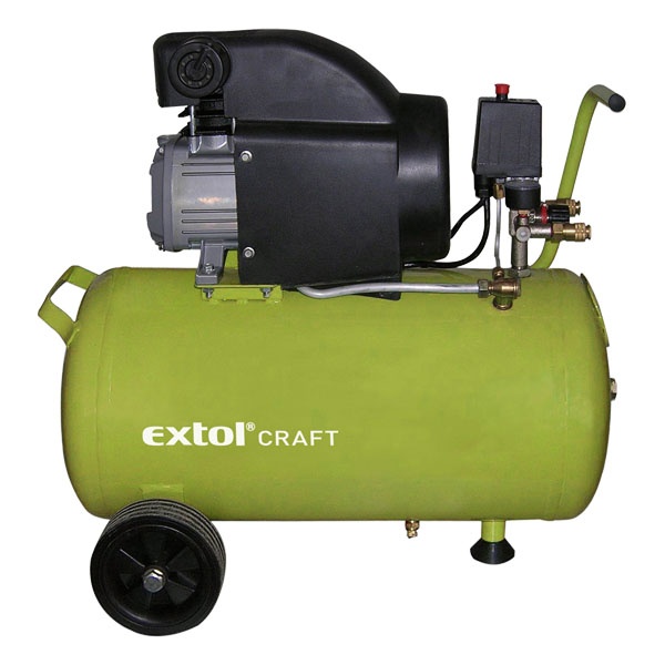olajos légkompresszor, 1500W, 50l tartály, 8 bar; 208l/min