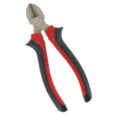 oldalcsípő fogó, 160mm, duál  vörös/fekete, műanyag nyél