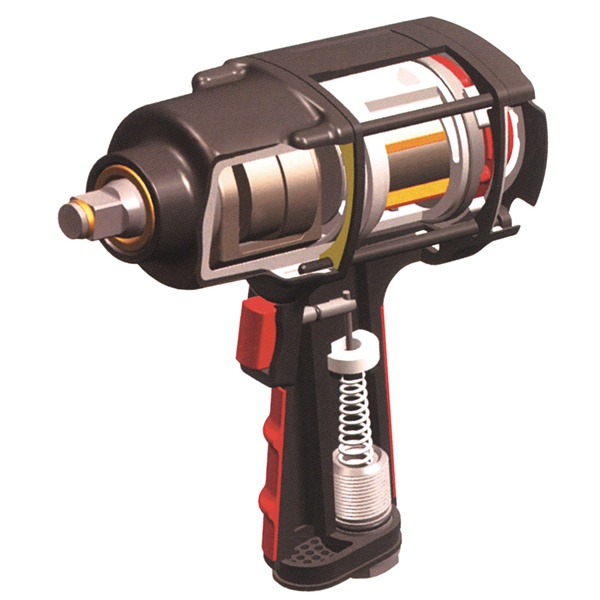 pneumatikus ütvecsavarozó 1/2", 480 l/min, 0,63 MPa, 1356 Nm, 10.000 1/min, 1/4" tömlőcsatlakozó