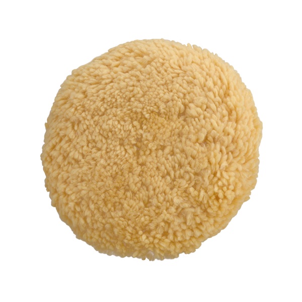 polírkorong, báránybőr (gyapjú), egyrétegű, kevert, T180, 190 mm; tengely: 22 mm + 150 mm tépőzáras