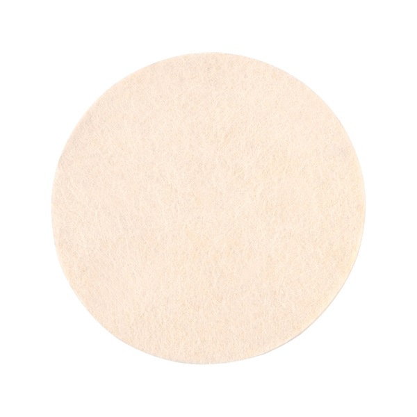 polírkorong, fehér, báránybőr (gyapjú); 150 mm, 7 mm vastag, tépőzáras