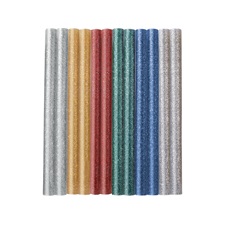ragasztóstift klt., csillogó többszínű; 12db, 100×7,2mm, bliszteren