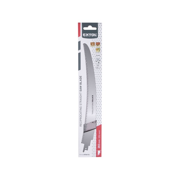 szablyafűrészlap 1db, Bosch befogás, Cr.V. 283 mm, 7TPI, fához, íves, durva vágás