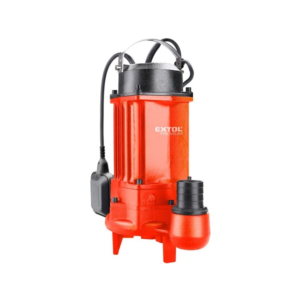 szennyvíz búvárszivattyú, vágókéses, úszókapcsolóval, 1100W, szállító teljesítmény: 18,5 m3/h, max. száll. 16 m
