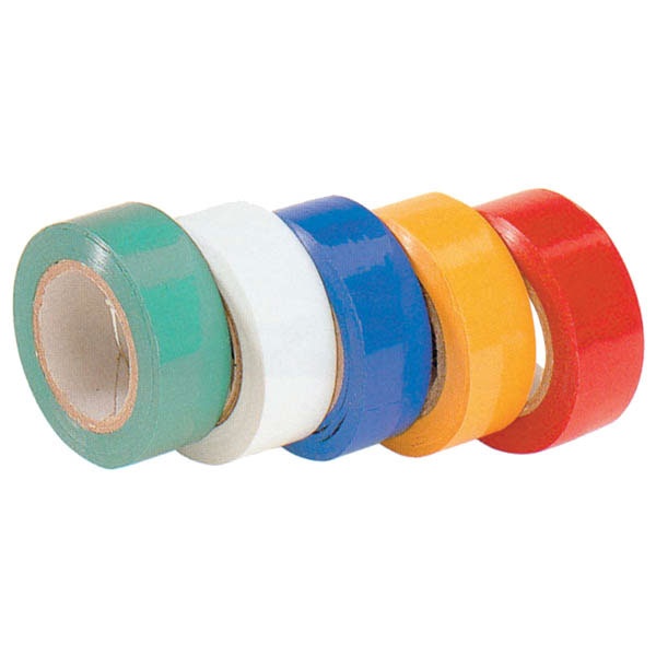 szigetelő szalag 5db-os klt. színes ; 19mm×10m