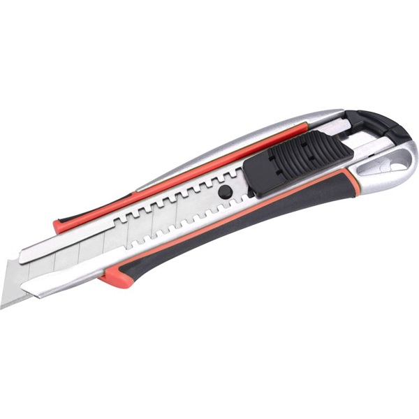 tapétavágó kés, 18mm, autolock,  ALU házas, gumirozott; pótpenge: 9123A, 8855091
