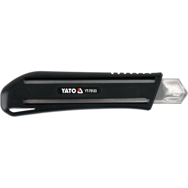tapétavágó kés, 18mm, fémház, autolock; ABS test, TPR foganty, penge SK2H extra éles acélből, pótpenge:9123A