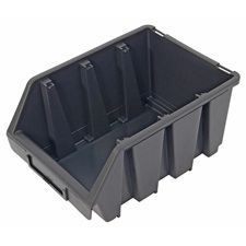 tároló doboz, ergobox; 3, közepes, 170×240×125mm, műanyag, fekete