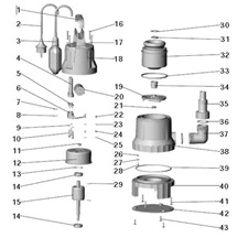 tengelytömítés 24mm  84502 szennyvízszivattyúhoz