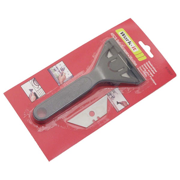 üvegtisztító kaparó (bliszteren) ; 60mm +2db tartalék penge, pótpenge: 9124 (5db)