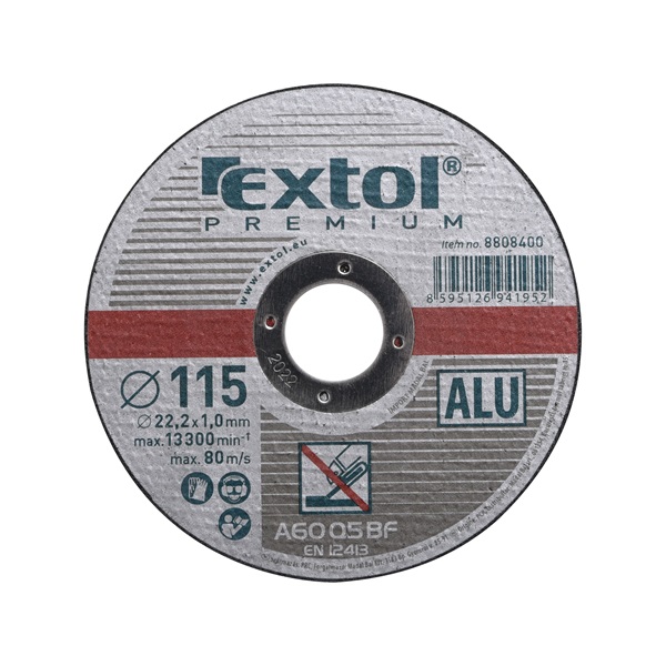 vágókorong alumíniumhoz, szürke; 125×1,0×22,2mm, max 12200 ford/perc