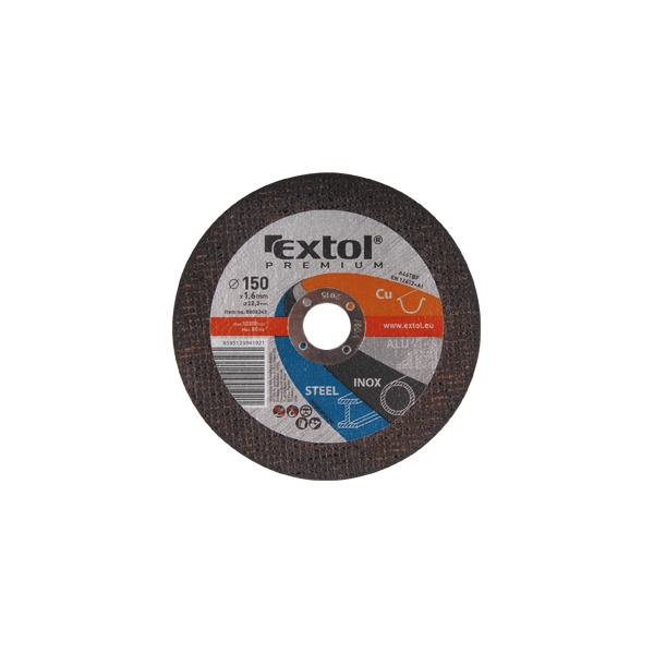 vágókorong Inox-, acél-, réz-és  ALU-hoz, 125×1,0×22,2mm, max 12200 ford/perc, narancs, db áras de csak 5-vel rendelhető