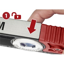 vízmérték 0,5mm/m pontos ( alu.), 3 db elektronikusan kalibrált libella FORTUM; 400mm