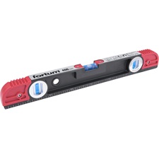 vízmérték 0,5mm/m pontos ( alu.), 3 db elektronikusan kalibrált libella FORTUM; 400mm