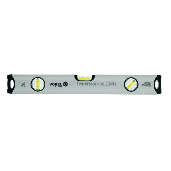 vízmérték, 3 libella, ( alu.) 1,0 mm/m pontos; 1200mm
