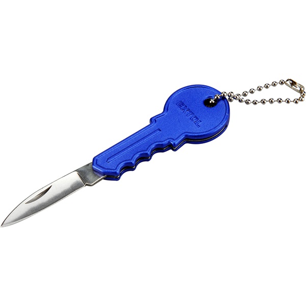zsebkés mini, ALU kulcs alakú markolat, rozsdamentes késpenge, teljes-/pengehossz: 100/60 mm