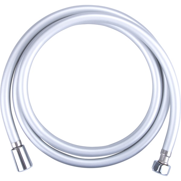 zuhanytömlő, ezüst PVC, csavarodásmentes; 1,8 m